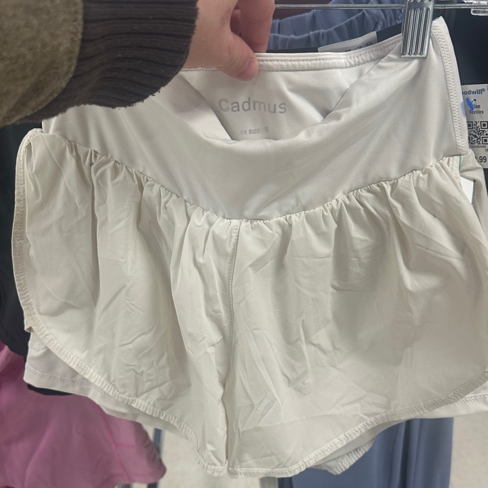 ADMU Women's Cream Athletic Shorts